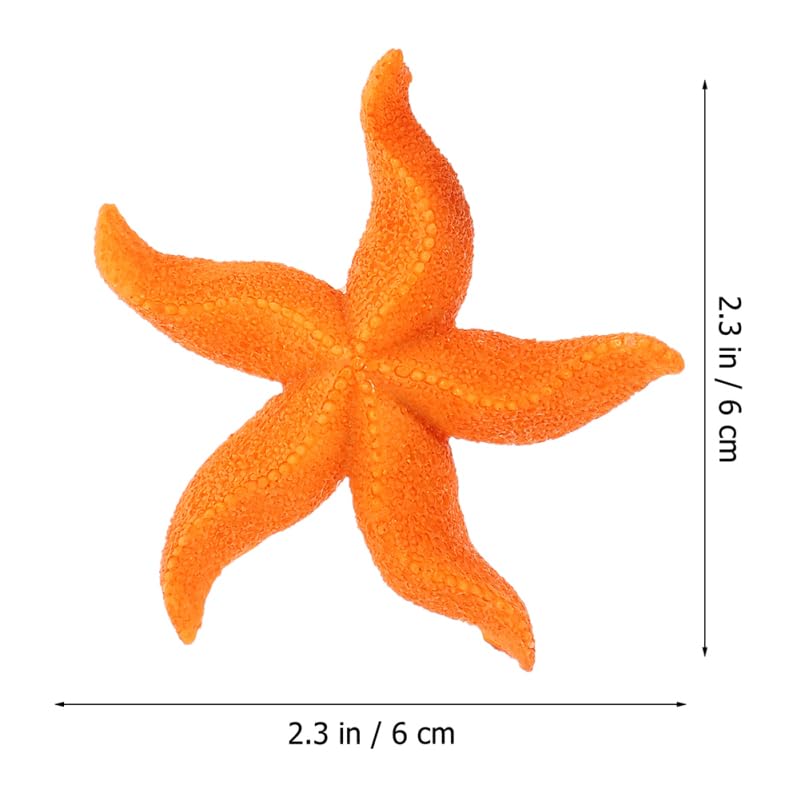 TOYANDONA Aquarium Artificial Coral Reef Sea Star Set 4Pcs Fish Tank Decor Ornaments for Home Office Desktop Landscape 2.36In Resin Miniature Accessories