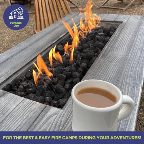 American Fire Products | Medium Lava Rock, 1/2" - 1" | Use in Fireplace, Fire Pit or Bowl | Outdoor & Indoor Volcanic Rock for Natural Gas or Propane Fires | Decorative Landscaping | 10 lb Bag - size: 1/2 Inch to 1 Inch Thick x 10 Pounds