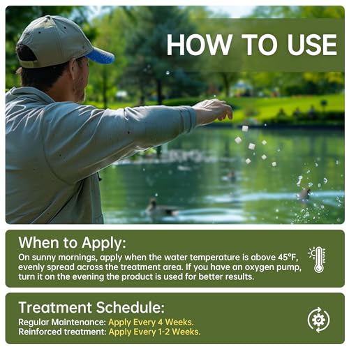 LMJP Muck Reducer - 5LB Natural Sludge Solution Tablets for Ponds & Lakes, Away Muck & Odor Control, Safe for Aquatic Life, Wildlife & Recreation, Treats Up to 30,000 Sq Ft - size: 5 Pounds