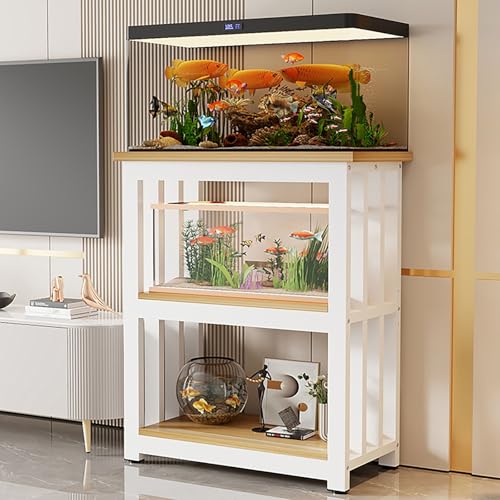 Adjustable Multi-Tier Fish Stand Cabinet for 12-20" Aquariums & Reptiles, Sturdy Steel Rack, Home Storage Solution, Durable Organizer for Fish Tanks & Reptile Shelves - color: #a, size: 55x35x100cm/22x14x39in