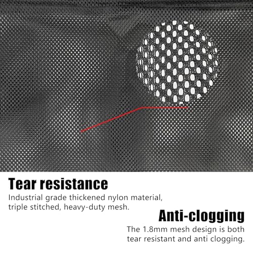 2 Pcs Pump Barrier Bag, 12.2" x 15.9" Pond Pump Filter Bag Black Nylon Mesh Bagfor Pond Filter - style: 2Pcs-12.2" x 15.9"