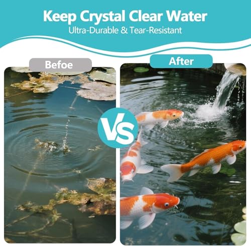 Fine Pond Filter Pad 18" x 36" x 1" - Thickened Cut-to-Fit Reusable Pond Filter Media for Outdoor Ponds, Aquariums & Fountains - Clear Healthy Water - size: 18" x 36"