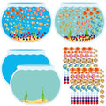 Fancy Land 16 Make Your Own Fish Tank Stickers with Cardboard Backgrounds 14.2 X 11 Inch Summer School Kids Classroom Project Party Activities Graduation End of Year