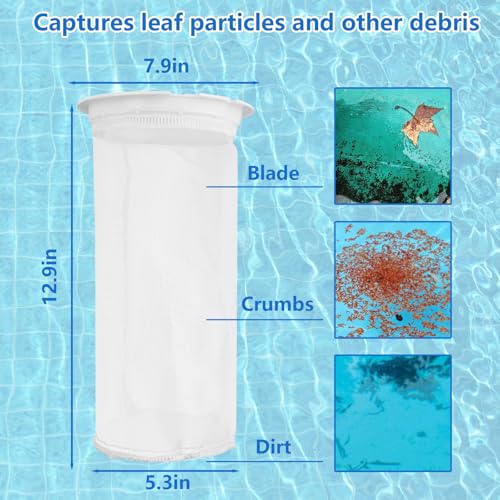 showingo Fine Mesh Bag 004152451700 Replacement for Paramount Pool Skimmer Basket Screen 600 Micron Mesh Bag Fit for Paraskim, EDC and DDC Debris Cannister Replaces 004-152-451-700