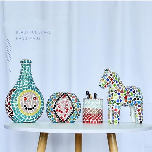 1.1LB Mixed Color Irregular Crystal Mosaic Tiles, Tiny Mini Mosaic Tile DIY Hobbies Children Handmade Crystal Craft for Craft Bathroom Kitchen Home Decoration DIY Art Projects (Purple Series - New) - color: Purple Series - New