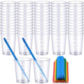 Gartful Resin Mixing Cups and Sticks, 110 Packs Epoxy Measuring Cups Kit - 60PCS 100ml Disposable Graduated Cups, 50PCS Pointed Stir Sticks for Mixing Paint, Stain, Epoxy, Resin - color: Clear cups+point stick, size: 50ml