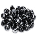 Stanbroil 10-Pound Fire Glass Diamonds - 1/2 inch Luster Fire Glass for Fireplace Fire Pit and Landscaping, Onyx Black Luster - color: Onyx Black Luster