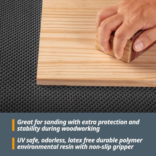 POWERTEC Heavy Duty Non Slip Mat, Anti Slip Mat, 24" x 48" Non Slip Pad Tool Mats for Woodworking Router, Workshop, Sanding, Cabinet, Workbench, Toolbox Drawer & Shelf Liner (71014) - style: Non Slip Mat