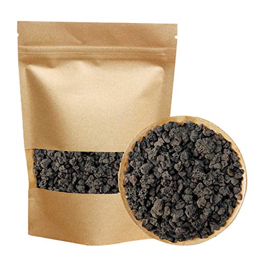 TOYPOPOR Black Horticultural Lava Rock Soil Additive for Cacti Succulents Plants No Dyes or Chemicals 100% Pure Volcanic Rock 2.2LB Top Dressing - color: Black Horticultural Lava Rock, size: 2.2 lb