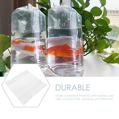20Pcs Fish Shipping Bags for Live Fish Transport, Leak-Proof Oxygen Pouch, 40X65Cm Flat Angle Plastic Packaging Bags for Aquarium and Goldfish Packing