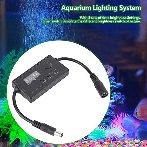 Aquarium Light Timer, LED Intelligent Lighting Timing Dimming System Dimmer Modulator for Fish