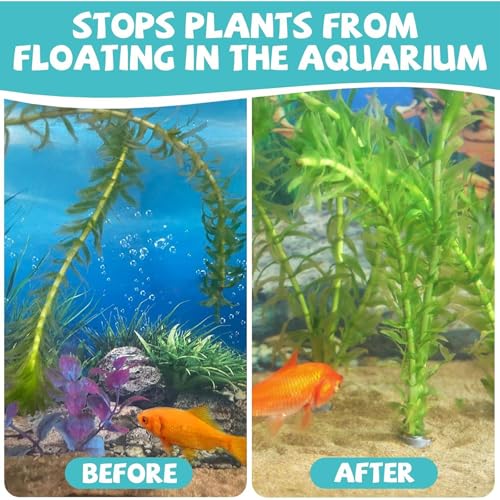 Pack of 50 Aluminum Aquarium Plant Anchors Secure Water Plant Floating Safe for Fish Fishtank Decoration