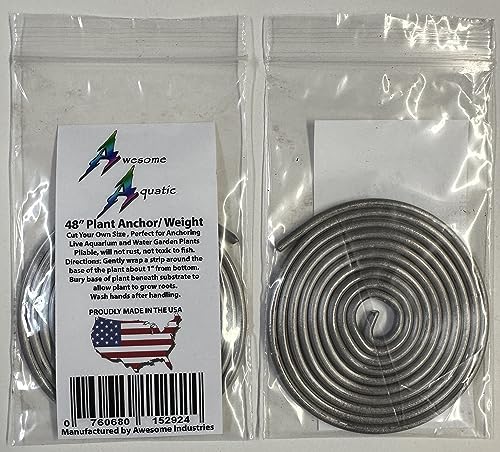 Awesome Aquatic Plant Anchors/Weights 48" Strip Cut Your Own Size Lead Ribbon or Rod Live Plants Weight Anchor - size: 48 Inch Cut Your Own