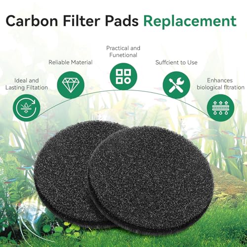 Magluv 6 Pack Fx4 Carbon Filter Pads Compatible with Fluval FX4/FX5/FX6 Canister Filter, Replacement Aquarium Filter Media for Fluval Fx6 Filter Pads