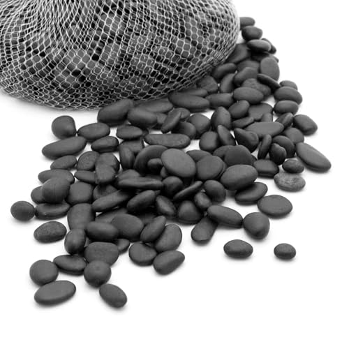 River Rocks Decorative Ornamental Vase Filler 0.5" - 0.75" Black Aquarium Grave30 lbs - Landscaping Pebbles for Indoor Plants, Succulents, Terrarium & Home Decor, DIY & Crafting – Royal Imports - size: Small - 30 lbs, style: Black