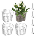 4 Pcs Aquarium Plant Holder,Hanging Fish Tank Plant Pot Aquarium Planter Cups,Suitable for Fish Tank Scene Arrangement of a Variety of Plants Hydroponics
