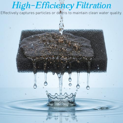 4 Pack Filter Sponge, Aquarium Sponge Aquarium Bio Sponges Filter for Fish Tank Filters Sumps Ponds Hydroponics 5.12" x 4.72" x 0.78"