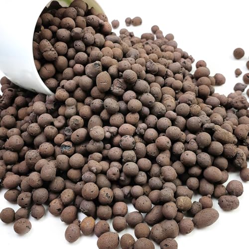 YISZM Clay Pebbles for Plants, 8mm-12mm Expanded LECA Balls Plant Garden Soil, Hydroponic, Aquaponics, Natural Leca Balls for Soil Root Development, Orchid Potting Mix, 5lb - color: Clay Pebbles, size: 5 Pounds