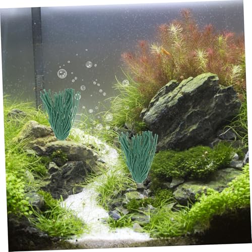 BESPORTBLE 10pcs Fish Breeding Spawning Mops Aquarium Plants for Fish Hiding and Climbing Natural Habitat Simulation Decorative Green Grass Shrimp Accessories