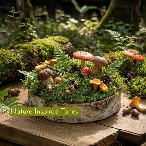 BYHER Fake Moss 4OZ - Moss for Crafts and Indoor Plants, Realistic Artificial Green Grass for Fairy Garden, DIY Projects, Potted Plants, Table Centerpieces, Wedding Decor (Realistic Green)