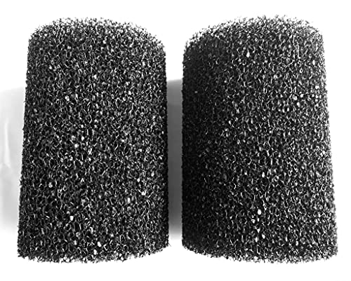 Wave Point 2 Pack X-Large Overflow Filter Box Intake Round Pre-Filter Foam Sponge 5.91" x 4.13" for Aquariums and Ponds (Fine 40 PPI)