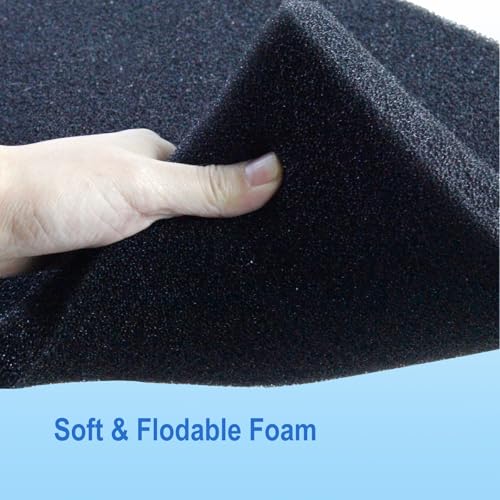 AQUANEAT Aquarium Bio Sponge Filter Media Pad Open Cell Foam Sheet Cut-to-Fit for Fish Tank Sump (72" x 12" x 1" （2 Packs）) - size: 72" x 12" x 1" （2 packs）