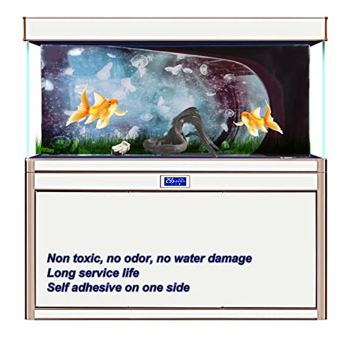 3D Aquarium Background PVC Fish Tank Decoration Sticker, Self Adhesive Backdrop with Realistic Pattern for Freshwater Saltwater Tanks (61 * 30CM) - size: 61*30CM