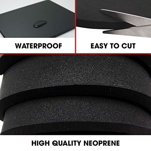 Dualplex Neoprene Sponge Foam Rubber Sheet 15x60 Inches x 1/2" Thick, Perfect Cosplay Roll Padding, DIY Project Sheet - Easy Cut Non-Adhesive Multi-Function Soundproof Rubber Foam - size: 15 X 60 Inch X 1/2" Thick