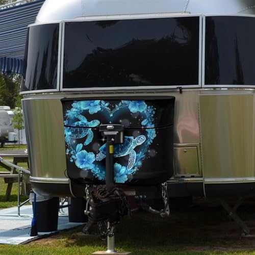 Blue Sea Turtle Travel Trailer Propane Tank Cover Waterproof Propane Gas Tank Cover Sun Protection with Zipper Four Seasons General - color: Blue Sea Turtle, size: S(20LB)