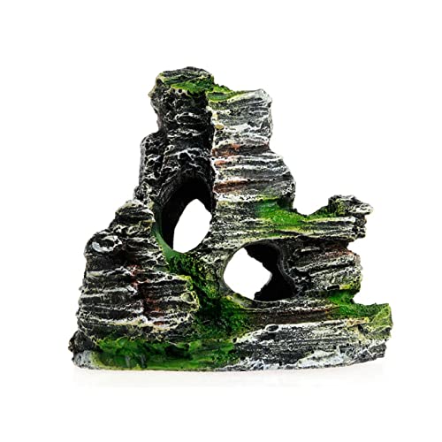 Resin Home Aquarium Rock Cave Fish Tank Decorations Ornament Mountain Hiding Aquarium Accessories