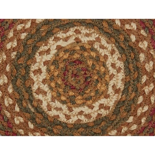VHC Brands Tea Cabin Jute 8 inch Trivet Log Cabin Country Rustic Lodge Kitchen Tabletop Design, Moss Green and Deep Red (Pack of 2) - size: 8" Trivet (Pack of 2)