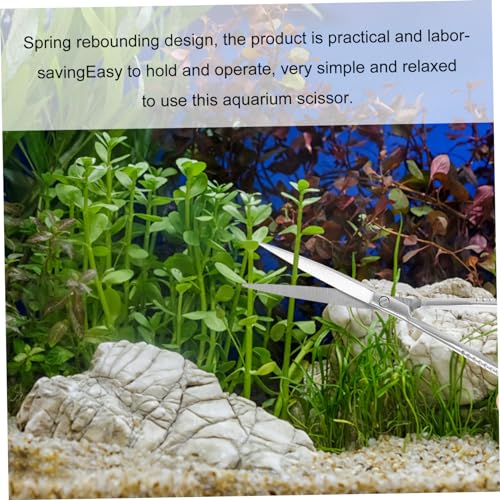 HANABASS Portable Aquarium Spring Scissors Stainless Steel Clipper for Aquascaping Precision Cutting of Delicate Plants Tool for Aquarium Care