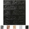 20 Pack 3D Wall Panels Peel and Stick, Waterproof Foam Stone 3D Wallpaper, Self Adhesive Foam Wallpaper for Bedroom Bathroom Kitchen (13.7 * 15.1in) - color: Black, size: 20 PACK