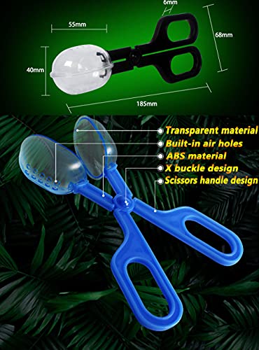 Feeding Tongs,Bug Tweezers for Kids Adults, Reptile Feeding Tweezers Long Handle Feeder Tools for Fish Aquariums Reptiles Snakes Lizard Gecko Spider and Bird (Blue)
