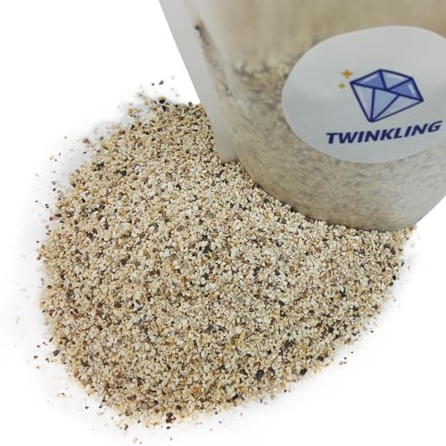 TWINKLING Silica Sand, Aquarium Sand, Horticultural Sand, Vermiculite, Coarse Sand for Plants, Fire Pit, Aquarium, Fish Tank, Resin Art, DIY Craft, Vase Filler, Home Decor, 410g/14.5oz (16-30 Mesh) - size: 16-30 Mesh