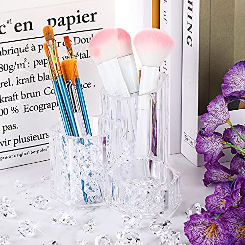 Syhood 570 Pcs 5 Sizes Clear Fake Crushed Ice Rocks Plastic Gemstones Transparent Acrylic Crystal Gems Diamond Cubes for DIY Craft Vase Fillers Fish Tank Centerpieces Wedding Summer Holiday Decoration - color: Clear