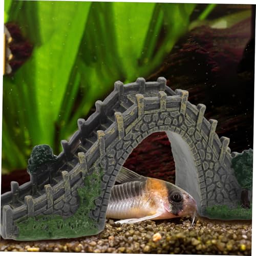 ORFOFE Sturdy PVC Bridge Model Decor for Decoration Garden Aquarium Bridge Accessory