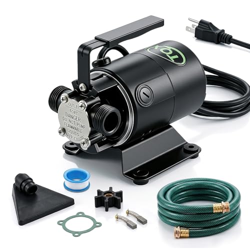 Water Transfer Pump 115V 1/10HP 330GPH Self-Priming Utility Pump with Hose Kit Portable Electric Non-Submersible Pump for Pool Garden Basement Aquarium Rain Barrel Drain Water Removal - style: 115V Water Transfer Pump