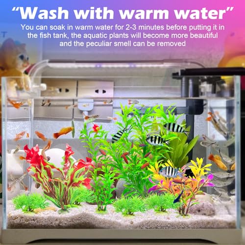10Pcs Aquarium Plants, Fish Tank Accessories Artificial Aquatic Plants, Artificial Fish Tank Plastic Plants Decorations, Aquarium Decor