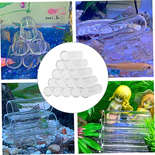 Housoutil 15holes Fish Breeding Tube Shelter for Aquarium Acrylic Hideout for Shrimp and Small Fish Decoration for Tank Compact Design
