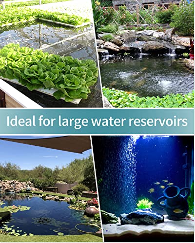 Pawfly 16 Inch Air Stone Cylinder for Larger Pumps Bubble Diffuser Release Tool for Large Aquariums Outdoor Pond Garden Circulation Systems and DWC Reservoirs, 2 Pack
