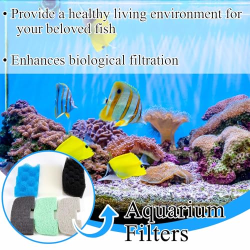Threlaco 52 Pcs Replacement Filter Media Kit Compatible with Fluval 106/107 Aquarium Filters Include Biological Foams Ammonia Remover Phosphate Pads Nitrite Remover, Towel and Grease - style: 106/107
