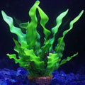 CNZ Aquarium Decoration Ornament Artificial Plastic Jave Fern Green 9-inch with Gravel Base