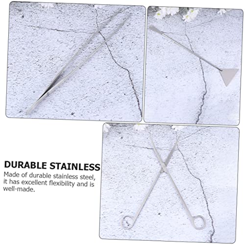 1set Stainless Steel Aquarium Cleaning Tool Kit Aquascaping Tweezers Scissors and Spatula for Plant Maintenance Set Storage Bag for Freshwater Aquariums