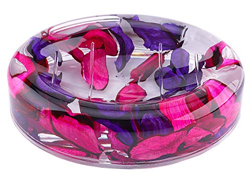Locco Decor 5 Piece Acrylic Liquid 4D Floating Motion Bathroom Vanity Accessory Set Garden Theme Leaf Toothbrush Holder, Tumbler, Soap Dispenser, Soap Dish, Toiletbrush Holder Set - size: 5-piece, style: Leaf