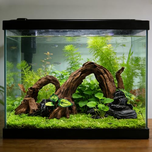 Large Fish Tank, Sunken Wood Decoration, Aquarium Accessories, Artificial Driftwood Landscape Center Ornaments, Suitable for Decorating Fighting Fish, Shrimp, Goldfish, and Reptiles