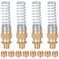 4Pcs Brass 3/8” Air Hose Fittings DOT Air Fittings with Spring Guards, 3/8” Male Connector for Rubber Tube, Air Brake Hose End Fittings, with 8Pcs Fitting Sleeve Tubes - size: 3/8" Hose x 3/8" Male, style: 4pcs Connector with Spring Guard