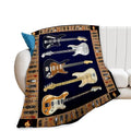 Cool Guitar Blanket Super Soft Warm Fluffy Flannel Music Throw Blanket Cozy Fuzzy Plush Bedding Blanket Gift for Boys Girls Teens Adults Couch Sofa 50"x40" - color: Electric Guitar, size: 50"x40"