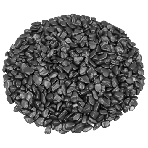 Landscaping Rocks,Landscaping Pebbles, River Rocks Decorative Ornamental Pebbles, DIY Smoothed Rocks for Potted Plant Resin Art Vase Fillers Aquarium Gravel Rocks (1, Black, 5 Pounds) - color: Black, size: 5 Pounds