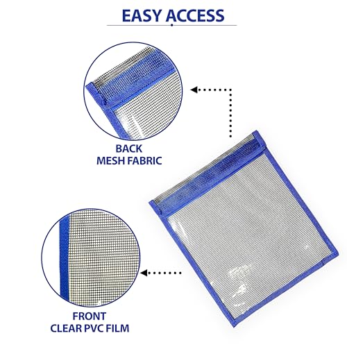 12" x 9" Fishing Lure Bag, 5 Pcs Blue Mesh Foldable Unrigged, for Saltwater & Freshwater Tackle Storage, Includes Single Pouch Vinyl Organizer, Ideal for Trolling Lures, Marlin & Offshore Fishing